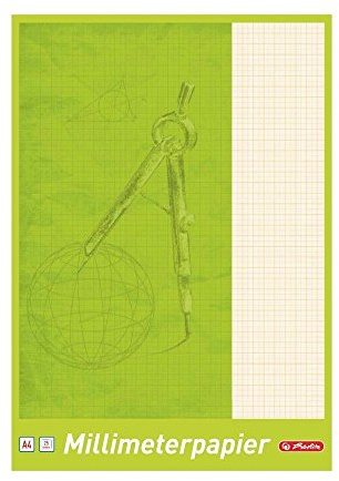 Herlitz 690404 Millimeterblock A4, 25 Blatt (10er Pack)
