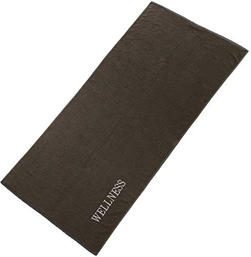 aqua-textil Wellness Saunatuch Doppelpack 80 x 200 cm Uni anthrazit grau Baumwolle Frottee Sauna Handtuch Strandtuch