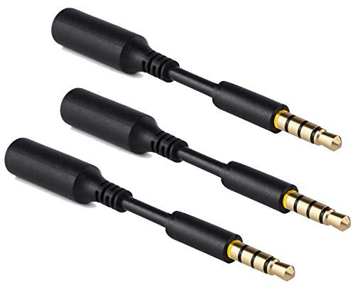 Headset-Audio-Jack-Extender (3 Packungen) 3,5-mm-Kopfhörer-AUX-Erweiterungsadapter für Mophie Juice Pack, OtterBox, Lifeproof Case