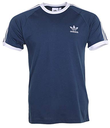 adidas Originals mens3-stripes Tee Short Sleeves T-Shirt - Blue - S
