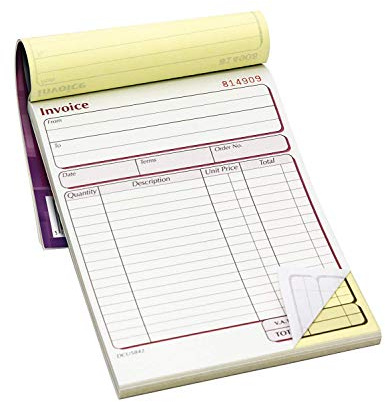 Pukka Pad Rechnungsbuch, 1 Durchschlag, kohlefreies Durchschlag, 137 x 203 mm, 5 Stück