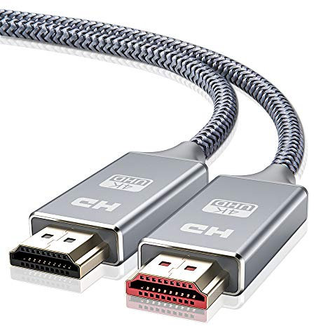 Snowkids HDMI Cable 0.5m/2m/3m/4.5m/5m/10m/15mHDMI Lead Ultra High Speed 18Gbps HDMI 2.0 Cable 4K@60Hz Compatible Fire TV, 3D Support, Ethernet Function, Video 4K UHD 2160p, HD 1080p (Grey, 15m)