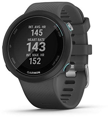 Garmin Swim 2 Orologio intelligente GPS per piscina e acqua libera, frequenza cardiaca subacquea, registra distanza, ritmo, numero di colpi e tipo, grigio ardesia
