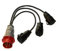 F-ELEKTRO CEE Adapter 16A/400V Stecker Starkstrom auf 230V Schuko Kupplung H05RR-F 3x1,5