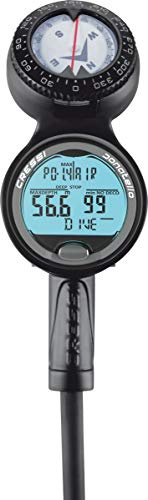 Cressi Scuba Diving Computer Console - Pressure Gauge, Compass - Console Donatello 3: Made in Italy