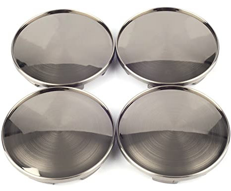 RhinoTuning 4 Stück Radnabenkappen für XXR Rays Enkei Nabendeckel OD 68mm ID 61,5mm, Gun Metal Radnabenabdeckung Geeignet für 005 550 RS5 RS6 Rad, 654F Felgendeckel