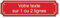 Plaque gravée personnalisée 1 ou 2 lignes 14,5x4cm autocollante Rouge