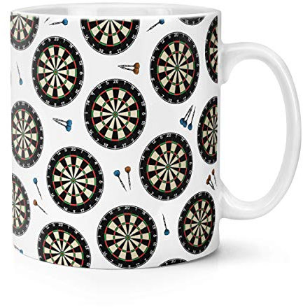Darts Dartboard Pattern 10oz Mug Cup