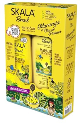 Skala Brasil Set mit Shampoo + Conditioner Passionsfrucht und Öl von Patauá - 650 ml