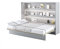 Schrankbett LENART Wandklappbett 140x200 BED CONCEPT Horizontal Grau