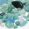 Bastelset 60 St. Glasperlen türkis Mix 4-20mm Glas Beads Perlenmischung Perlenmix