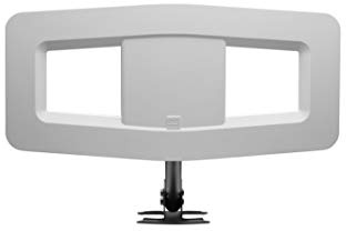 One For All Amplified Attic/Outdoor HDTV Antenna for 1080P 4K Free TV Channels, 85 Miles Long Reception Range, Fixing Materials Included, White Model 17421