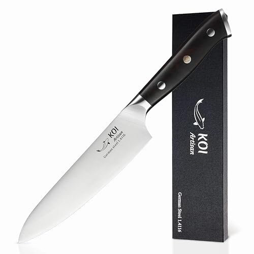 KOI ARTISAN Utility Knife 5 Inch – German Steel Stain & Corrosion Resistant - Full Tang Chef Knife - German Kitchen Knife High Carbon EN1. 4116 Stainless Steel