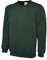 Pull classique uni à col ras du cou, vert bouteille, XXL