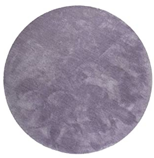 Wecon Home Kuschelig weicher Esprit Hochflor Teppich, bestens geeignet fürs Wohnzimmer, Schlafzimmer und Kinderzimmer RELAXX (120 cm rund, violett)