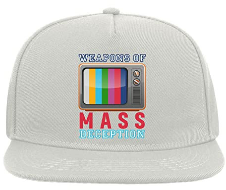 TV-Massentäuschungswaffen Brave New World 5 Panel Snapback Flat Visor Cap Hat Weiß, weiß, Einheitsgröße