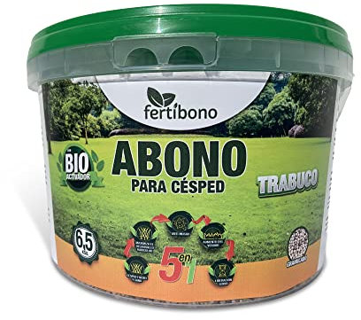 FERTIBONO Abono Césped, Antimusgos, Liberacion Lenta, Primavera, Verano, Acción 5 en 1. (6.5)