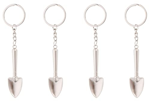 LIFKOME Tiny Spoon Keychain Mini Spoon Keychain 4pcs Key Chain Father Zinc Alloy Filler Bags Teaspoon Pendant Mini Spoon Charms