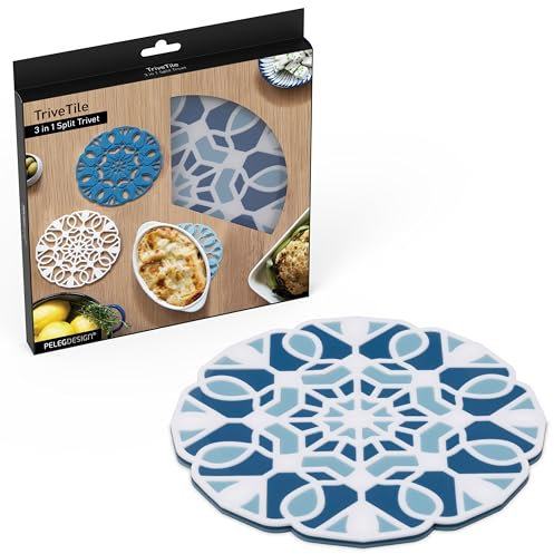 PELEG DESIGN - TriveTile Topfuntersetzer 3-teilig blau