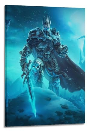 VZRSQZK Videospiel World of Warcraft Wrath of The Lich King Poster, dekoratives Gemälde, Leinwand, Wandposter und Kunstdruck, modernes Familienschlafzimmer-Dekor-Poster, 30 x 45 cm