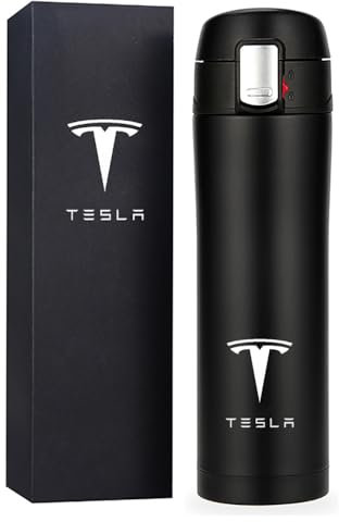 KIPPOT Auto Thermo Becher, Für Tesla Model X Auto Becher doppelwand Thermo Becher tragbar isoliert Reisebecher