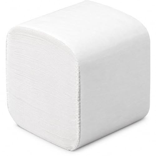 Papier hygiénique doux et résistant – Papier hygiénique plié Boîte de 9 000 unités, papier toilette chimique écologique, serviette sèche-mains zigzag