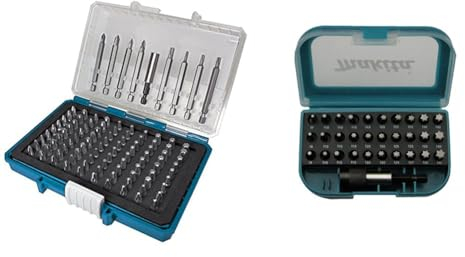Makita Bit-Box 99-teilig, P-81050, 17.6 x 4.4 x 11.8 cm & P-73352 TORX Bit-Set 31-teilig T9