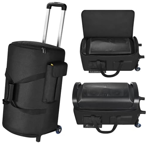 LICHIFIT Storage Bag Case Portable Travel Tote Bag with Detachable Trolley Cart for JBL Partybox 110 / Club 120 for Sony SRS-XP50 / SRS-XV500 X Speaker Protective Cover Pull Rod Carrying Shell Skin