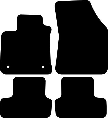 Kovvar Tapis de Sol Compatible avec Renault Megane 2016-2025 Correspondant à la Version: 4 | 5 Portes | Qualité: Basic