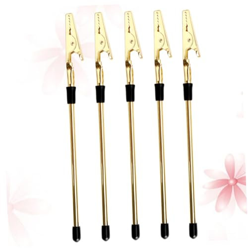 CAXUSD 5pièces Porte-photos Métal Doré De Clips Décoratifs Pour Notes Messages Et Cartes Support Mural Pratique Pour Maison Événements