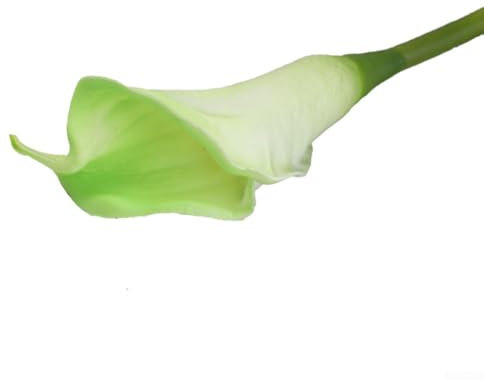 Wunderschön gearbeitetes künstliches Calla-Lilien-Bündel, lebensechte Lilien in Weiß und Gelb, abnehmbare Köpfe (grün)