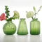 EylKoi de petits vases pour fleurs – Lot de 3 vases en verre vert de différentes formes, décoration de mariage vintage, bourgeon en vrac pour centres de table, petits vases à fleurs uniques en verre