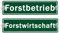 2er Saugnapfschild Set - Forstbetrieb Schild für Auto mit Saugnapf - Forstwirtschaft Autoschild aus Acrylschild - Forst Geschenke für Forstwirt Windschutzscheibe 50x200mm