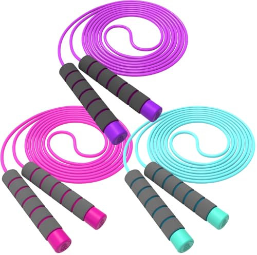 Svkiyang Comba de Saltar Para Niños, Saltar La Cuerda Ajustable de 260cm, Ideal Para Niños y Niñas de 3 a 12 Años, Perfecta Para Juegos al Aire Libre, Entrenamiento Infantil y Deportes en Casa