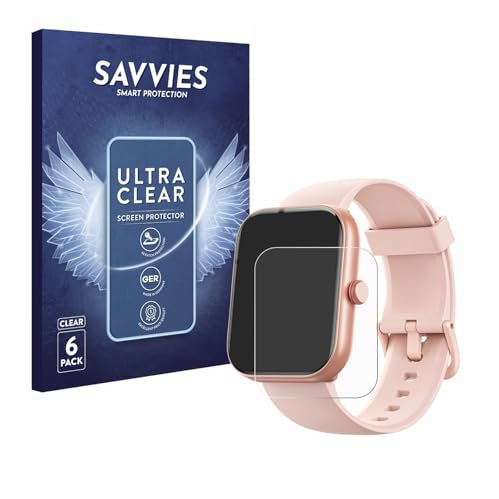 savvies Protection Ecran pour Fitpolo IDW20 1.91 (6 Pièces) - Film Protection Ultra Clair