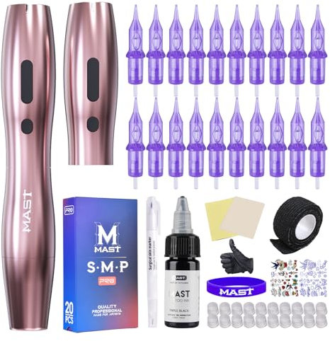 Mast P20 Wireless Tattoo Pen Maschine Rotary Tattoo Maschine Pen 2.5mm Stroke for Eyebrow Eyeliner Lip (new kit)
