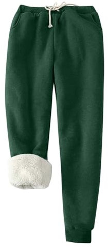 KONG JIMFAN Leggins Gefüttert Strumpfhosen Damen Baumwolle Sportsachen Damen Strumpfhose Lange Unterhosen Damen Baumwolle Strumpfhose Hautfarben Stützend Damen Winterhose(#01 Dark Green,S)