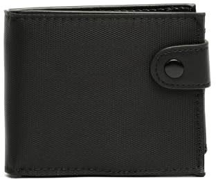 MISAKO Simeon Brieftasche mit Fach für Geldscheine, Karten und Münzen mit Reißverschluss Herren - Simeon Schwarz 9 X 11 X 2 cm