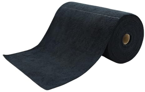 ROGGE Easy CLEAN Mikrofaser Rolle 75x Tücher, 30 x 30 cm, 200 Gr/m², versch. Farben. Super Hochfloor Tücher (schwarz)