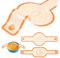 Dimeho 2 Pcs Reusable Bread Baking Mat Silicone Bread Sling Oval and Round for Dutch Oven Non-Stick & Easy Clean Set with Long Handles Transfer Sourdough Mat Tools Supplier Liner (Orange)