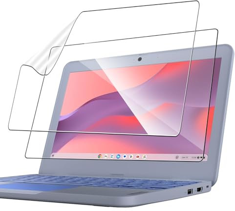 KZIOACSH Screen Protector for Lenovo IdeaPad Chromebook 11.6 Inch, 2 Pack HD Clarity Anti-Scratch PET Screen Protector Ultra Slim Touch Sensitive Shatterproof Bubble Free Protective Film,NOT GLASS