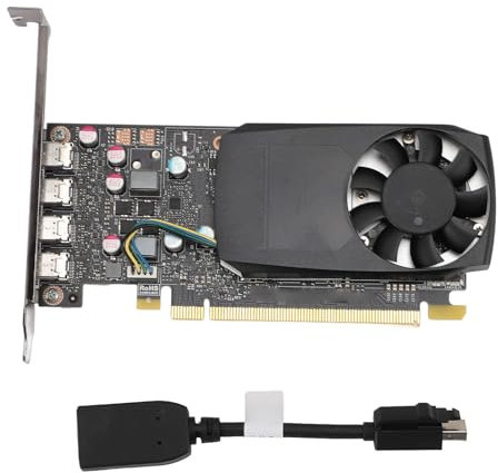 Gugxiom Grafikkarte, 2GB GDDR5 -Speicher -GPU, 512 Cores Gaming -Grafikkarte mit Multi -Display -Funktionen für Professionelles Grafikdesign und Rendering -Anwendungen