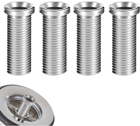 Bamyli 4 Stück Hohlschraube Spüle 35mm, 304 Edelstahl Abflusssiebschraube für Siebkorbventil, M12 x 35mm Waschbecken Zubehör, Küchenspüle Siebschraube für Spülbecken, langlebige Schrauben