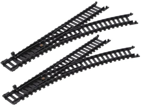 Uonlytech 1 Paio Piste del treno ad alta velocità simulate giocattoli per Giocattolo per treni giocattolo rotaie plastica Black