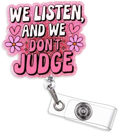 Tucnoeu 1pc Ausweishalter Ausziehbar, Rosa Ausweishalter Krankenschwester Zubehör, Schlüsselkarten Anhänger