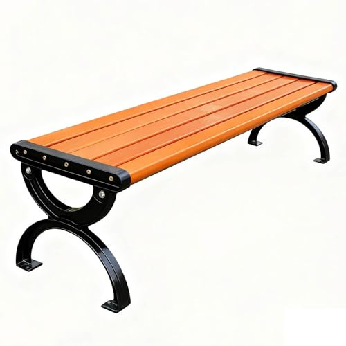 SXKLYRF Gartenbänke aus Gusseisen und Imprägniertem Holz, Balkon Sitzbank, Parkbank Wetterfeste mit Lattenrost für Veranda, Garten, Rasen und Terrasse(150x40x38cm/59x16x15in)