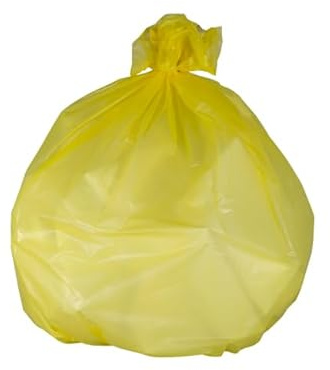 Sac-poubelle 50 L jaune standard avec lien à nouer x 500