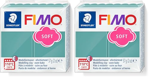 STAEDTLER 8020-T36 ST Modelliermasse, Mod.Masse Fimo Soft Ocean Wave, Standard (Packung mit 2)
