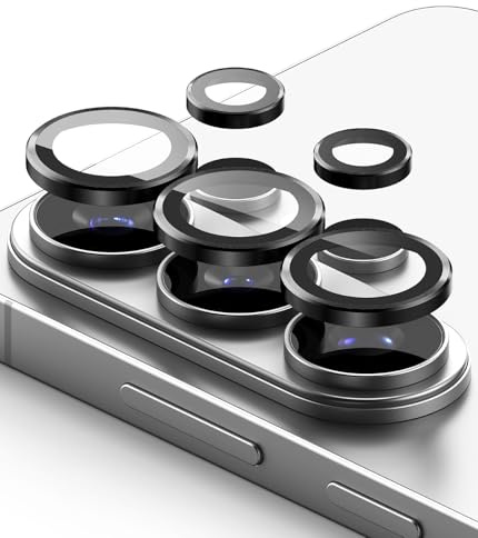 Ringke Protection Caméra Protecteur Samsung Galaxy S26 Ultra Verre Trempé | [2 Pack] Camera Lens Frame Glass, Protection Objectif, Verre Cadre en Aluminium, Résistant aux Rayures, Caméra Protecteur