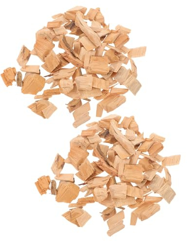 Hemobllo Trucioli di Legno per Affumicatura Cipresso 400g, Set 2 Sacchetti per Barbecue e Griglia, per Anatra Arrosto, Pancetta e Salsiccia, Adatti per Affumicatori e Fuochi da Campo